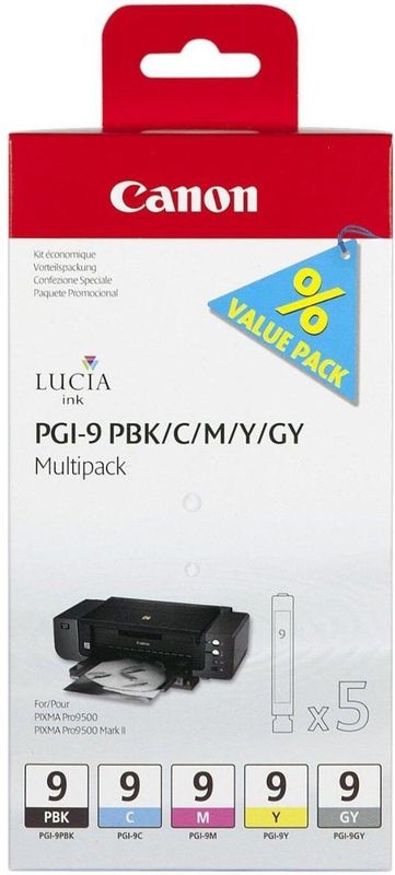 Inktpatroon Canon PGI-9 multipack PBK/C/M/Y/GY (origineel)