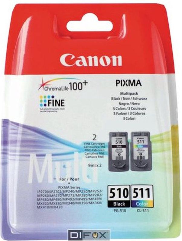 Canon - PG-510/CL-511 - Inktcartridges - Zwart/Kleur