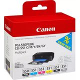 Canon PGI-550 / CLI-551 - Inktcartridge / Zwart / Geel / Magenta / Cyaan / Pigment Zwart / Grijs