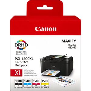 Canon PGI 1500XL Inktcartridge / Zwart / Cyaan / Magenta / Geel / Hoge Capaciteit