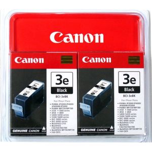 Canon BCI-3EBK, 2-pack inktcartridge 2 stuk(s) Origineel Zwart