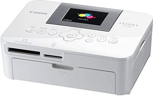 Canon SELPHY CP1000 Mini Fotodrucker (Druck bis Postkartengröße 10x15cm, Thermosublimation, farbstabil 100 Jahre, Druck von USB-Stick + Speicherkarte, kein WiFi) weiß [ohne Farbband/Papier, ohne Akku]