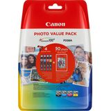 Inktpatroon Canon CLI-526 multipack 4 kleur + papier (origineel)