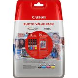 Canon CLI-551XL Multipack met fotopapier zwart en kleur (6443B006) - Inktcartridge - Origineel Hoge Capaciteit
