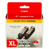 Canon PGI-570XL - Inktcartridge / Zwart / Hoge Capaciteit / 2-pack