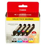 Canon CLI-571 Multipack inktcartridge 4 stuk(s) Origineel Zwart, Cyaan, Magenta, Geel