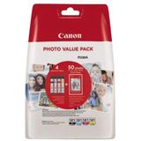 Canon CLI-581 cyaan/magenta/geel/zwart incl. 50 vel 10x15cm