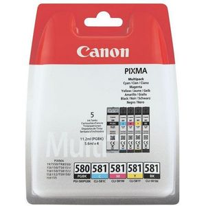 Canon PGI-580/CLI-581 Inktcartridge - Multipack - Zwart, Cyaan, Magenta, Geel