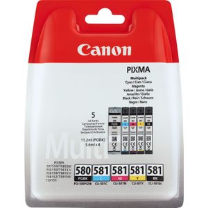 Canon PGI-580/CLI-581 - Inkcartridge multipack / Zwart / Cyaan / Magenta / Geel