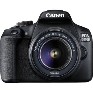 Canon - EOS 2000D - SLR Camera - Zwart - 24,1 MP - 18-55 IS + SB130 + 16GB