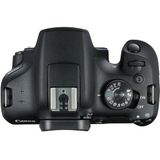 Canon EOS 2000D Spiegelreflexcamera (24,1 MP, DIGIC 4+, 7,5 cm (3,0 inch) lcd-scherm, full-hd, wifi, APS-C CMOS-Sensor) inclusief lenzen EF-S 18-55 mm F3.5-5.6 IS II en EF 75-300 mm F4-5.6 III, zwart