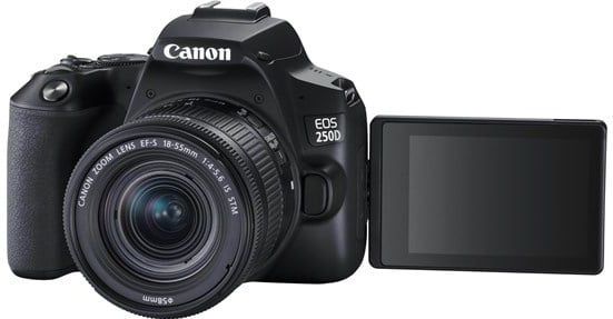 Canon EOS 250D DSLR Zwart + 18-55mm + 50mm f/1.8 STM