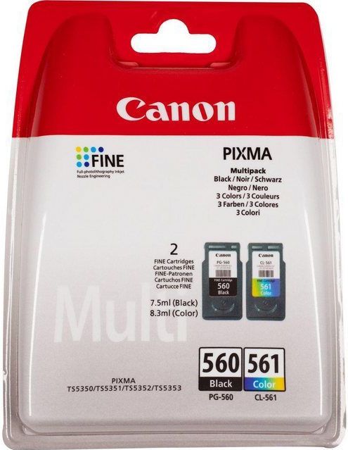 Canon PG-560 / CL-561 - Schwarz + 3 Farben - Druckerpatrone - Multipack
