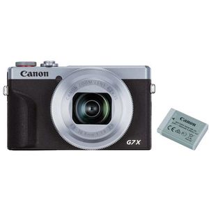 Canon - PowerShot G7 X Mark III - Accu Kit - Zilver - 20,1MP - 4K Video - 2 stuks