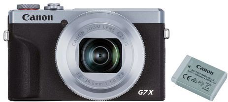 Canon - PowerShot G7 X Mark III - Accu Kit - Zilver - 20,1MP - 4K Video - 2 stuks
