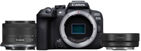 Canon - EOS R10 - Digitale Camera - Zwart - APS-C - Inclusief RF-S 18-45mm Lens