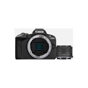 Canon EOS R50-systeemcamera, zwart + RF-S 18-45mm F4.5-6.3 IS STM-lens