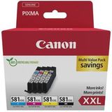 Canon CLI-581XXL Inktcartridge Multipack - Zwart/Cyaan/Magenta/Geel - Groot Volume