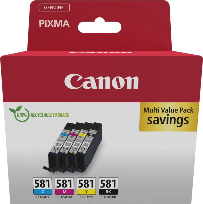 Canon 2103 inktcartridge 4 stuk Origineel Zwart, Cyaan, Magenta, Geel
