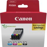 Canon CLI-571 BK/C/M/Y  schwarz, cyan, magenta, gelb Druckerpatronen, 4er-Set
