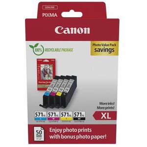 Canon 0332C006 inktcartridge 4 stuk(s) Origineel Hoog (XL) rendement Zwart, Cyaan, Magenta, Geel