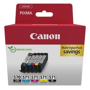 Canon - PGI-570/CLI-571 Multipack - Inktcartridges - Zwart/Cyaan/Magenta/Geel