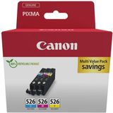 Canon Original CLI-526 Druckerpatronen je 1 x cyan, magenta, gelb (4541B018)