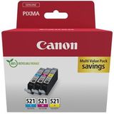 Canon - CLI-521 - Inktcartridge - C/M/Y - 9 ml - Multipack