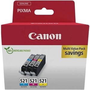 Canon Multipack Cli-521 Cyaan-magenta-geel (2934b016)