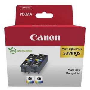 Canon 1511B025 inktcartridge 2 stuk(s) Origineel Zwart, Cyaan, Magenta, Geel