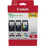 Canon Inktcartridge PG-560XL/CL-561XL - 3 Stuks - Hoog Rendement