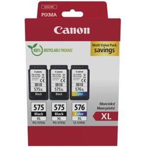 Canon 2 x PG-575XL + 1 x CL-576XL Inktcartridge - Zwart + Kleur