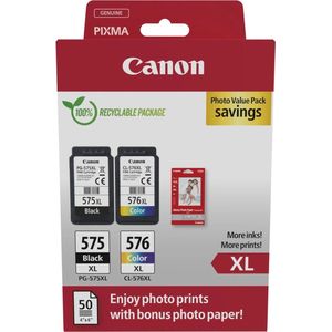 Inktpatroon Canon PG-575XL/CL-576XL photo value pack (origineel)