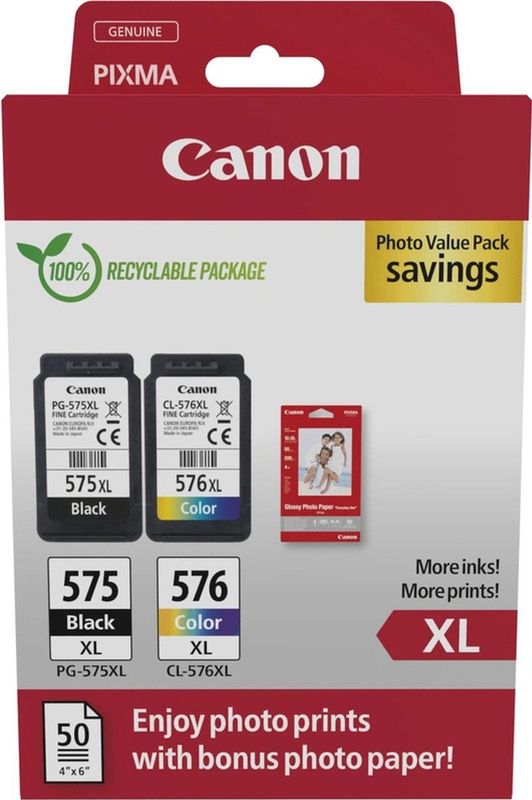 Canon PG-575XL/CL-576XL photo value pack Inktcartridge (origineel)