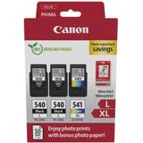 Canon PG-540L + PG-540L + CL 541XL photo value pack - Schwarz + 3 Farben - Druckerpatrone - Multipack