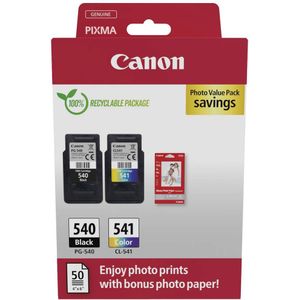 Canon 5225B013 PG540 / CL541 inktcartridge 2 stuk Origineel Zwart, Cyaan, Magenta, Geel