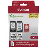 Canon PG-545XL/CL-546XL Multipack met Fotopapier - Zwart en Kleur