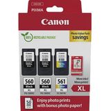 Inktpatroon Canon PG-560XLx2 / CL-561XL photo value pack incl. 50 vellen fotopapier (origineel)
