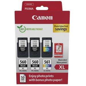 Canon 3712C012 inktcartridge 3 stuk(s) Origineel Hoog (XL) rendement Zwart, Cyaan, Magenta, Geel