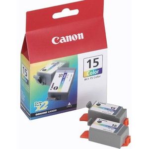 Canon BCI-15C: 2 x inktcartridge kleur (origineel)