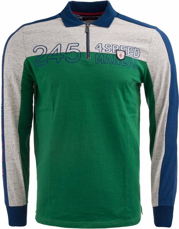 State of Art - Kleurblok Rugbyshirt - Zware Jersey - Heren - 100% Katoen