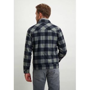 State of Art - Geruit Jack - Navy Grijs - Polyester/Wol