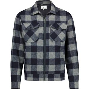 State of Art - Geruit Jack - Navy Grijs - Polyester/Wol