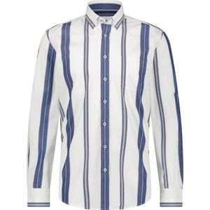 State of Art - Gestreept Overhemd - Blauw - Katoen - Regular Fit