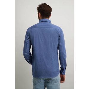 State of Art - Overhemd - Gemeleerd Blauw - Katoen - Regular Fit