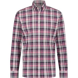 State of Art - Geruit Overhemd - Roze - Katoenmix