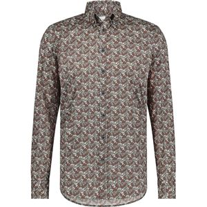 State of Art - Casual Overhemd - Bruin - Regular Fit - Effen Patroon