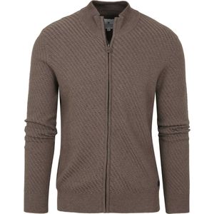 State of Art - Vest Structuur Lichtbruin - Heren - Regular-fit