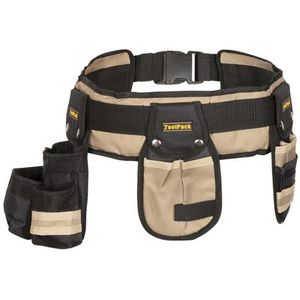 Toolpack - Gereedschapsriem - Polyester - Zwart - 13 Opbergmogelijkheden