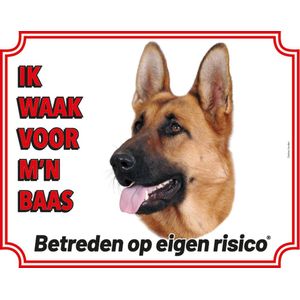 Waakbord 08 Duitse Herder 20x25cm